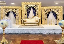 Golden FRP Frames & Panels Decor Wedding Stages Golden FRP Frames & Panels Decor Wedding Stages