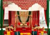 Golden Mehndi Stage Swing Decoration Golden Mehndi Stage Swing Decoration