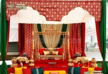 Golden Mehndi Stage Swing Decoration Golden Mehndi Stage Swing Decoration