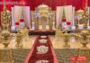 Gorgeous Temple Look South Wedding Stage Gorgeous Temple Look South Wedding Stage