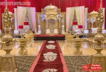 Gorgeous Temple Look South Wedding Stage Gorgeous Temple Look South Wedding Stage