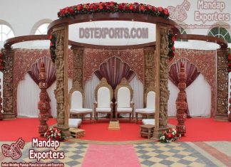 Hindu Wedding Ceremony Wooden Mandapam
