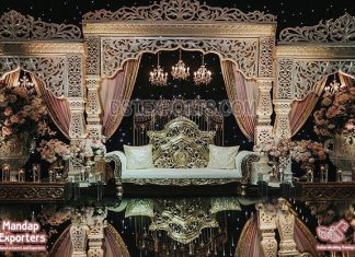 Luxury Bollywood Style Wedding Stage Decor Luxury Bollywood Style Wedding Stage Decor