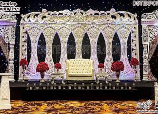 Luxury Wedding Fiber Stage Backdrop Frames Luxury Wedding Fiber Stage Backdrop Frames