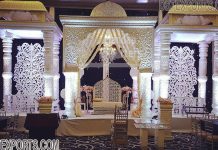 Morocco Style White Finish Mandap Set Morocco Style White Finish Mandap Set