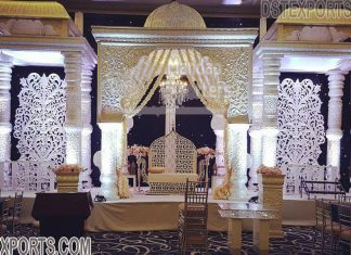 Morocco Style White Finish Mandap Set Morocco Style White Finish Mandap Set