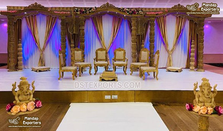 Traditional Wedding Wooden Open Style Mandap