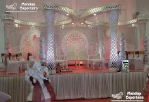 White Butterfly Crystal Wedding Mandap Set White Butterfly Crystal Wedding Mandap Set