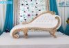 White Gold Italian Chaise For Wedding Stage White Gold Italian Chaise For Wedding Stage