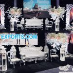 White Moroccan Theme Wedding Stage Decor