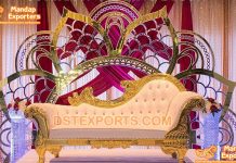 Wholesale Flower Design Wedding Metal Frame