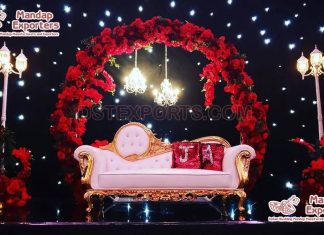Designer White Gold Bride Groom Couch Designer White Gold Bride Groom Couch