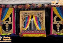 Muslim Colorful Mehndi Stage Decoration Setup Elegance Muslim Wedding Stage Decoration Setup