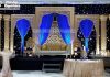 Elegant Golden Theme Wedding Stage Decor Elegant Golden Theme Wedding Stage Decor