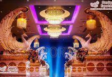 Elegant Wedding Decor Peacock Walkway Pillars Elegant Wedding Decor Peacock Walkway Pillars