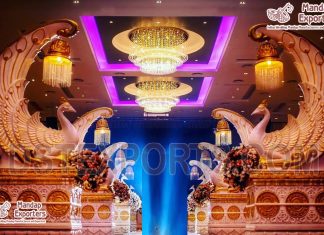 Elegant Wedding Decor Peacock Walkway Pillars Elegant Wedding Decor Peacock Walkway Pillars