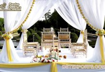 Exclusive Handmade White Gold Wedding Mandap Chairs Exclusive Handmade White Gold Wedding Mandap Chairs