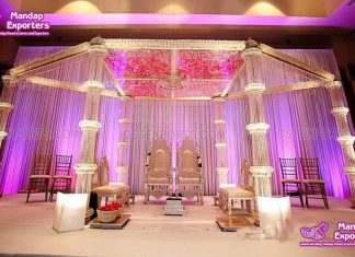 Glamorous Hanging Crystal Wedding Mandap Glamorous Hanging Crystal Wedding Mandap