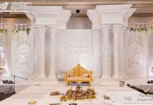 Gorgeous White Theme Grand Wedding Stage Gorgeous White Theme Grand Wedding Stage
