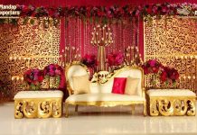 Luxury White Gold Wedding Sofa With Stools Luxury White Gold Wedding Sofa With Stools