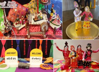 Punjabi Wedding Theme Table Decor Fiber Statues Punjabi Wedding Theme Table Decor Fiber Statues