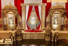 Rajwada Style Indian Wedding Stage Decoration Rajwada Style Indian Wedding Stage Decoration