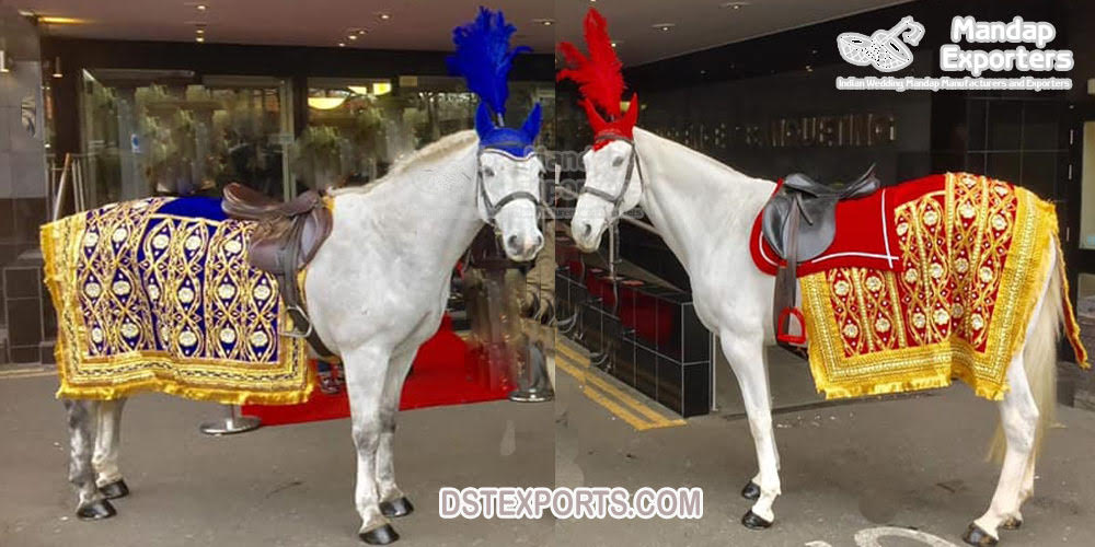 Royal Indian Wedding Horse Costume Decoration 