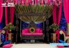 Splendid Sangeet Night Stage Swing Decor Splendid Sangeet Night Stage Swing Decor