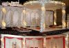 Wedding Crystal Round Mandap with Open Stage Wedding Mandaps For Sale