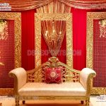 Amazing Golden Backdrop Frames Stage