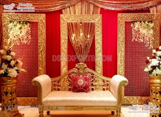 Amazing Golden Backdrop Frames Stage Amazing Golden Backdrop Frames Stage