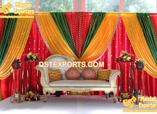 Colorful Shiny Wedding Backdrop Drapes Colorful Shiny Wedding Backdrop Drapes