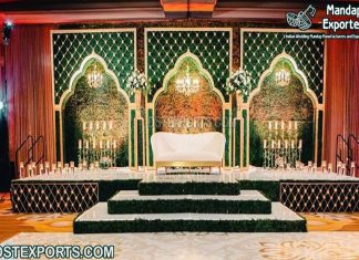 Glorious Wedding Stage Candle Walls Backdrop Setup Glorious Wedding Stage Candle Walls Backdrop Setup