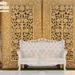 Golden Floral Carving Wedding Backdrop Frame