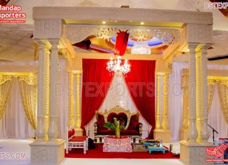 Gorgeous Wedding Triveni Mandap Decor Gorgeous Wedding Triveni Mandap Decor