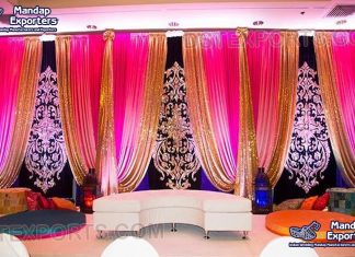 Indian Wedding Embroidered Velvet Backdrops Indian Wedding Embroidered Velvet Backdrops