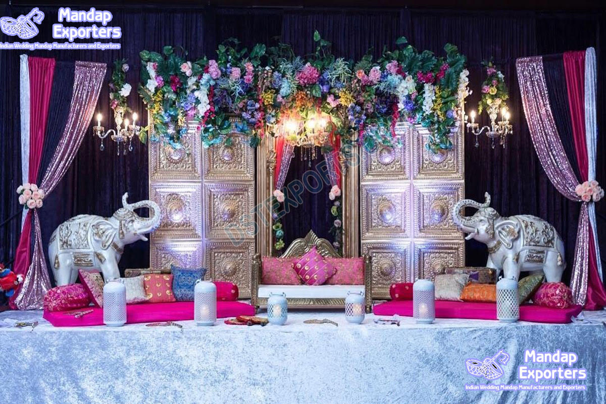 Lavish Wedding Sangeet Stage Decoration