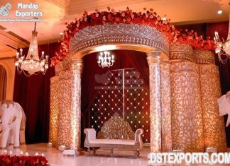 Maharaja Wedding White Theme Stage Decoration Maharaja Wedding White Theme Stage Decoration