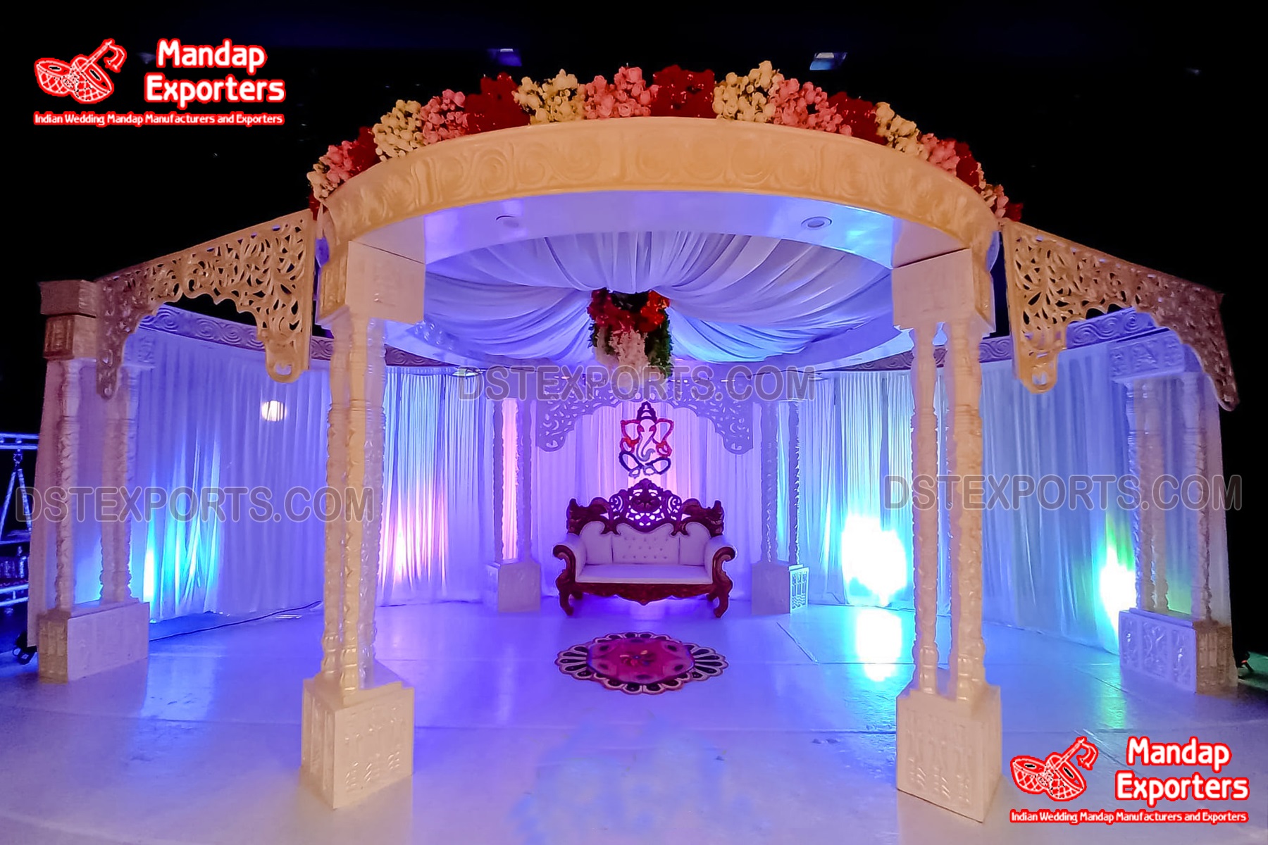 Royal White Palace Wedding Mandap Set