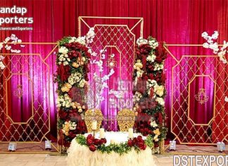 Splendid Wedding Stage Metal Candle Walls Splendid Wedding Stage Metal Candle Walls