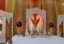 Stunning White Wedding Stage In Maharani Style Stunning White Wedding Stage In Maharani Style