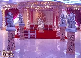 Attractive Delizio Pillar Wedding Mandap Decoration Attractive Delizio Pillar Wedding Mandap Decoration