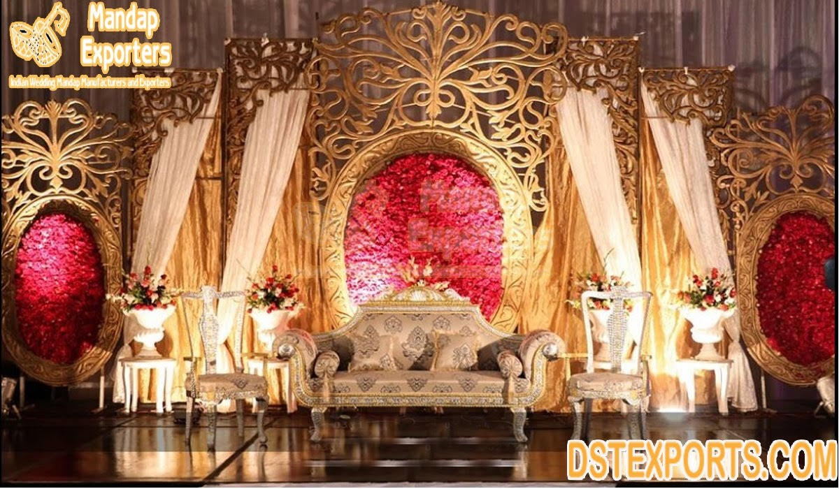 Classical Oval Panel For Wedding Reception Stage