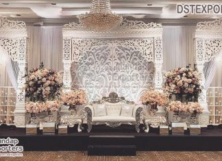 Dreamy Wedding White Theme Stage Decoration Dreamy Wedding White Theme Stage Decoration