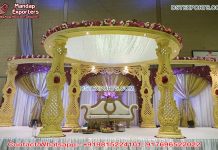 Indian Wedding Decor Grand Wooden Mandap