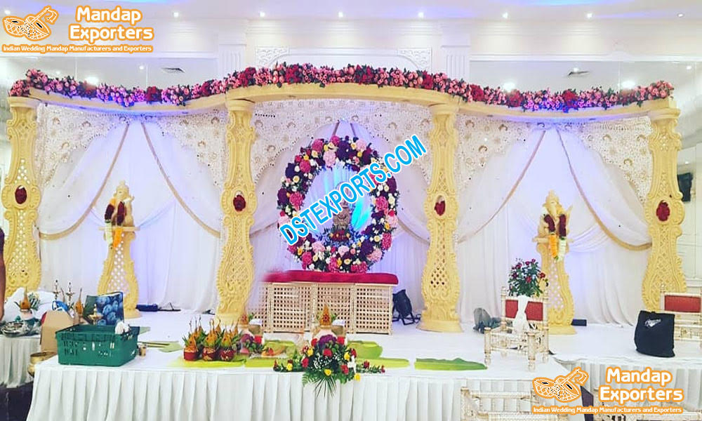 Indian Wedding Wooden Mandap Decoration