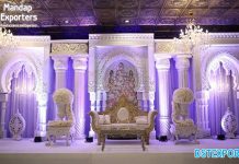 Majestic White Theme Wedding Stage Decoration Majestic White Theme Wedding Stage Decoration
