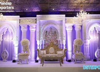 Majestic White Theme Wedding Stage Decoration Majestic White Theme Wedding Stage Decoration