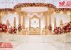 New Wedding Triple Pole Fiber Mandap Decor New Wedding Triple Pole Fiber Mandap Decor