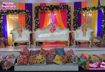 Punjabi Wedding Sangeet Stage Furniture Set